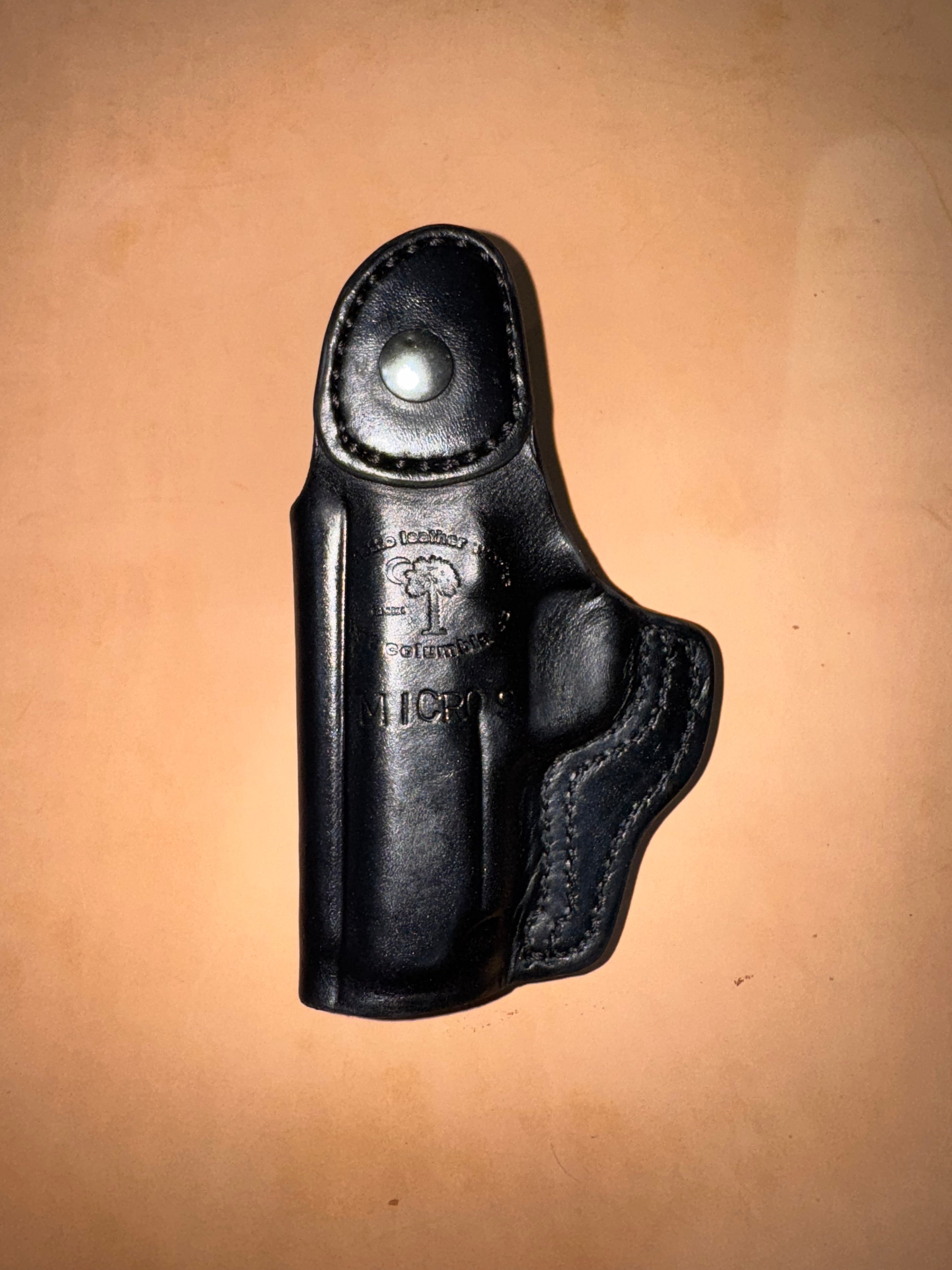 Micro 9 Single Clip Holster with Thumb Break | Palmetto Leather